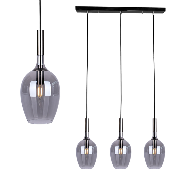 ml8814a.png Milagro ML8814 Висяща лампа LUGANO SMOKED 3xE14