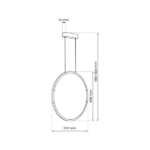 Milagro ML8857 Висяща LED лампа Saturno Gold 46W