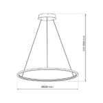Milagro ML8864 Висяща LED лампа Saturno Black 65W