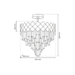 Milagro ML8891 Кристален Плафон CARISMA GOLD 9xE14