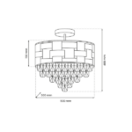 Milagro ML8894 Кристален Плафон LUXURIA 9xE14