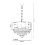 Milagro ML8895 LUXURIA полилей 9xE14