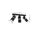 Milagro MLP5402 Спот VIDAR BLACK 3xGU10