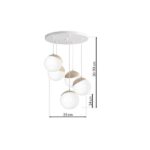Milagro MLP5426 Висяща лампа SFERA WOOD 5xE14