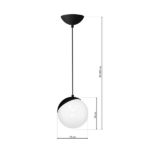 Milagro MLP5739 Висяща лампа SFERA BLACK 1xE14