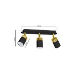 Milagro MLP6125 Плафон JOKER BLACK/GOLD 3xGU10