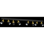 Milagro MLP6127 Плафон JOKER BLACK/GOLD 8xGU10