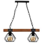 Milagro MLP6192 Висяща лампа ULF BLACK/WOOD 2xE27