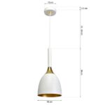 Milagro MLP6219 Висяща лампа CLARK WHITE/GOLD 1xE27