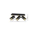 Milagro MLP6238 DANI BLACK/GOLD 3xGU10 Плафониера
