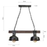 Milagro MLP6242 Висяща лампа FARO BLACK/WOOD 2xE27