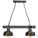 Milagro MLP6242 Висяща лампа FARO BLACK/WOOD 2xE27