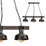 Milagro MLP6243 Висяща лампа FARO BLACK/WOOD 3xE27