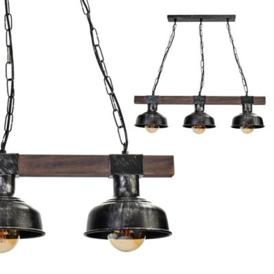 Milagro MLP6243 Висяща лампа FARO BLACK/WOOD 3xE27