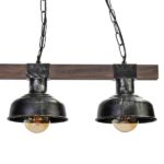 Milagro MLP6243 Висяща лампа FARO BLACK/WOOD 3xE27