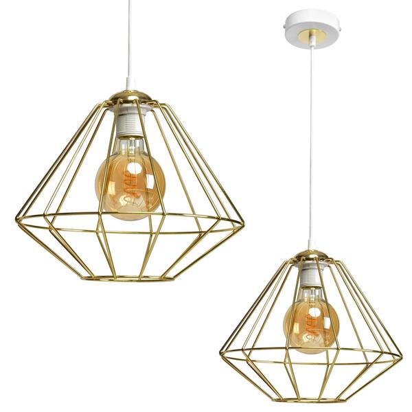 mlp6266a.jpg Milagro MLP6266 Висяща лампа LUPO WHITE/GOLD 1xE27