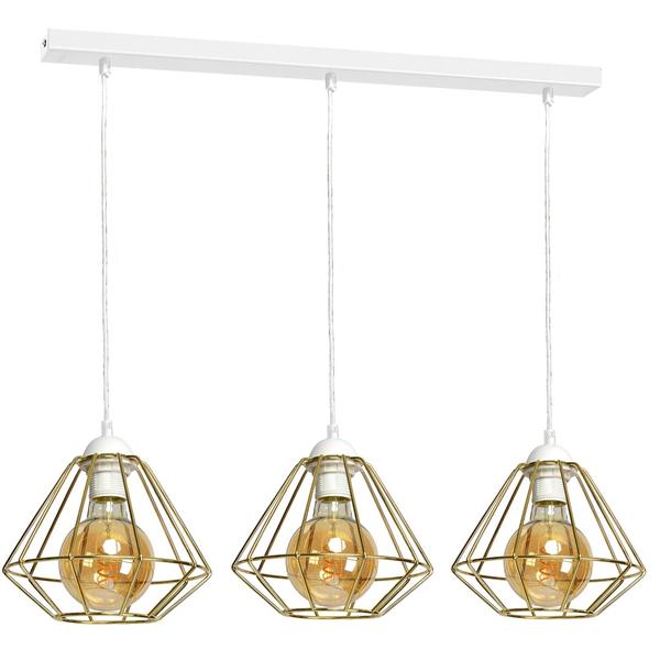 mlp6267a.jpg Milagro MLP6267 Висяща лампа LUPO WHITE/GOLD 3xE27