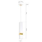 Milagro MLP6275 Висяща лампа VIDAR WHITE/GOLD 1xGU10