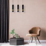 Milagro MLP6280 Висяща лампа VIDAR BLACK/GOLD 3xGU10