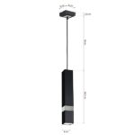 Milagro MLP6287 Висяща лампа VIDAR BLACK/CHROME 1xGU10