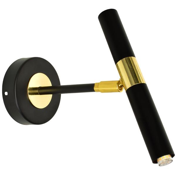 mlp6332a.jpg Milagro MLP6332 MONZA BLACK/GOLD 1xG9 8W аплик