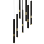 Milagro MLP6385 Lampa wisząca MONZA BLACK/GOLD 7xG9 8W