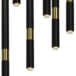 Milagro MLP6385 Lampa wisząca MONZA BLACK/GOLD 7xG9 8W