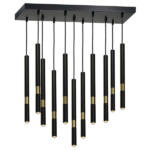 Milagro MLP6386 Висяща лампа MONZA BLACK/GOLD 11xG9 8W