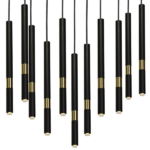 Milagro MLP6386 Висяща лампа MONZA BLACK/GOLD 11xG9 8W