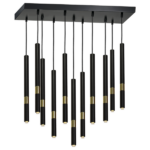 Milagro MLP6386 Висяща лампа MONZA BLACK/GOLD 11xG9 8W