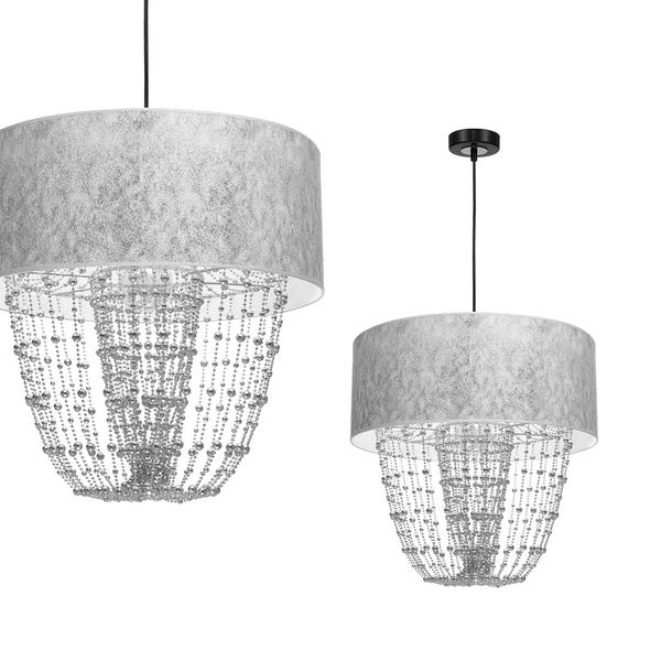 mlp6437a.jpg Milagro MLP6437 ALMERIA SILVER/BLACK висяща лампа 1xE27