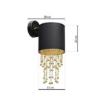 Milagro MLP6438 ALMERIA BLACK/GOLD аплик 1xE27