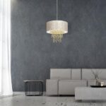 Milagro MLP6446 Висяща лампа ALMERIA WHITE/GOLD 1xE27