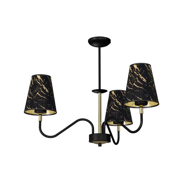 mlp7281a.jpg Milagro MLP7281 Висяща лампа HERMES Black/Gold 3xE27