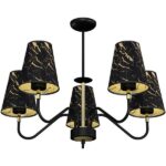 Milagro MLP7282 Висяща лампа HERMES Black/Gold 5xE27