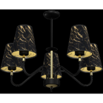 Milagro MLP7282 Висяща лампа HERMES Black/Gold 5xE27