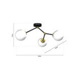 Milagro MLP7460 Плафон JOY BLACK / GOLD 3xE14