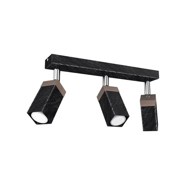 mlp7473a.jpg Milagro MLP7473 Спот Таванна лампа SOLO SAWN BLACK / ПАТИНИРАНО ДЪРВО 3x mini GU10