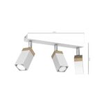 Milagro MLP7479 Спот SOLO SAWN WHITE / ПАТИНИРАНО ДЪРВО 3x mini GU10
