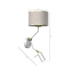 Milagro MLP7494 LINO WHITE / LEN аплик 1xE27 + 1x mini GU10