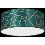 Milagro MLP7577 ZIGGY GREEN Gold/Бутилка зелена Плафониера 2xE27 Ø40см