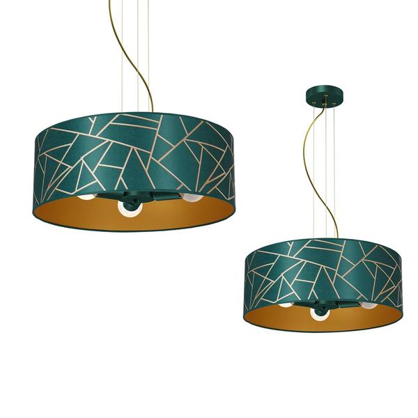 mlp7580a.jpg Milagro MLP7580 ZIGGY WHITE Gold/Бутилка зелена висяща лампа 3xE27