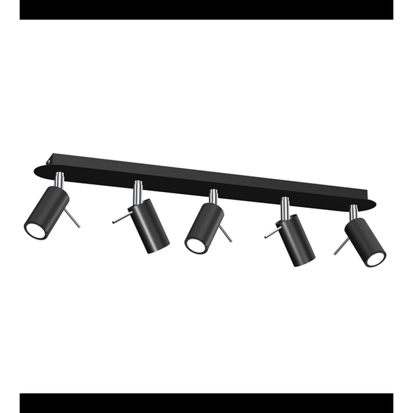 mlp7621a.png Milagro MLP7621 PRESTON BLACK/CHROME 5x мини GU10 таванна лампа