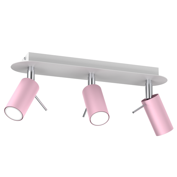 mlp7628a.png Milagro MLP7628 PRESTON PINK/WHITE 3x мини GU10 таванна лампа