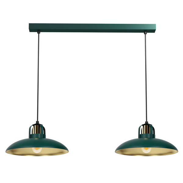 mlp7710a.png Milagro MLP7710 Висяща лампа FELIX GREEN/GOLD 2xE27
