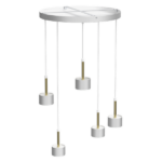 Milagro MLP7757 Висяща лампа ARENA WHITE/GOLD 5xGX53