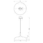 Milagro MLP8030 Висяща лампа LINCOLN BLACK/GOLD 1xE27 35см