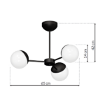 Milagro MLP8865 Полилей SFERA BLACK 3xE14