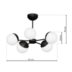 Milagro MLP8866 SFERA BLACK полилей 5xE14