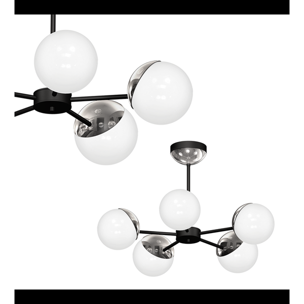 mlp8882a.png Milagro MLP8882 Полилей SFERA BLACK/CHROME 5xE14